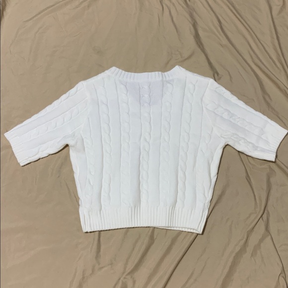 White Cable Knit Women's Sweater - Picture 3 of 3